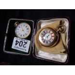 2 gold pocket watches