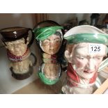3 Royal Doulton Character jugs