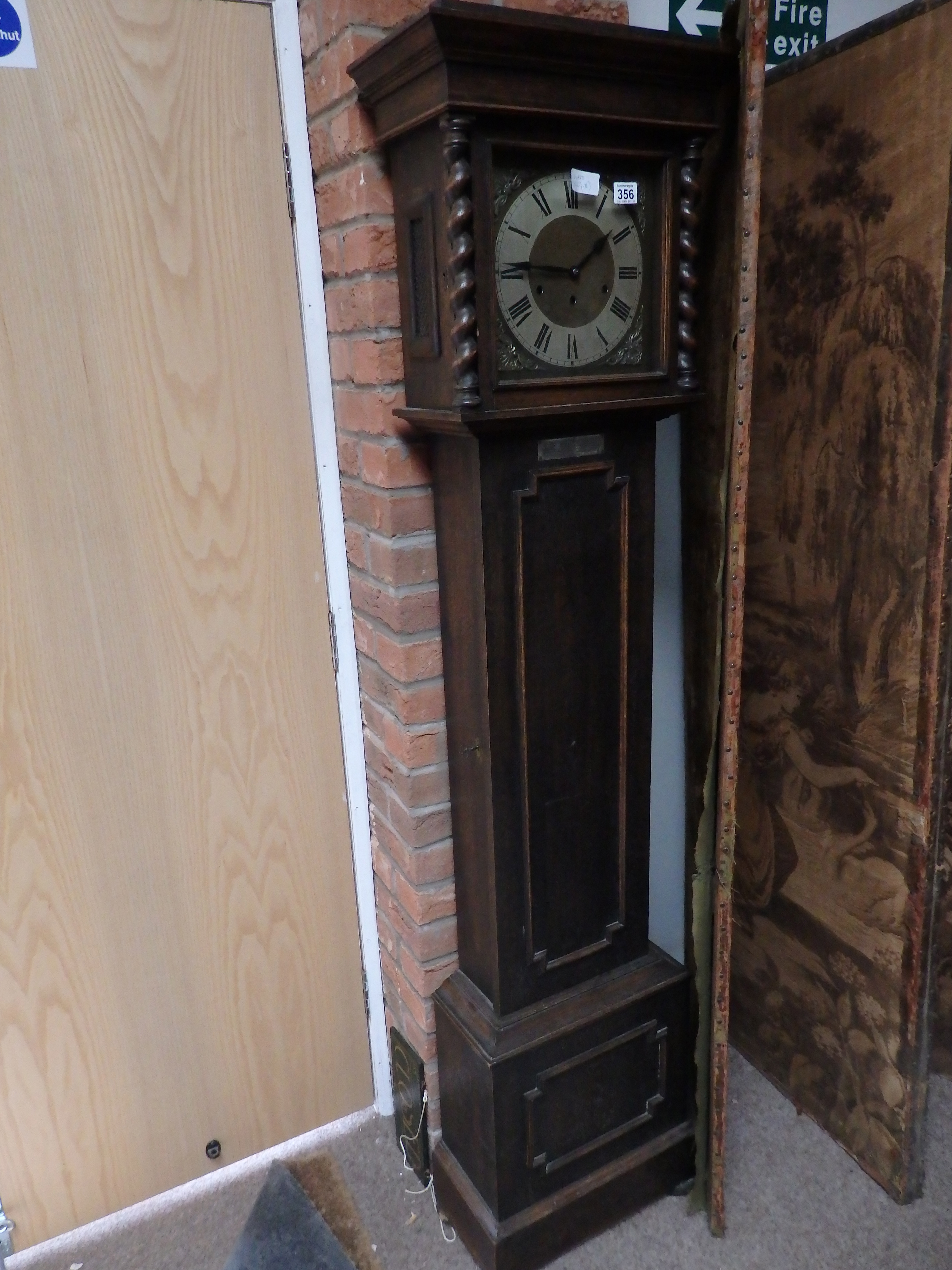 Oak grandmother clock