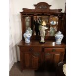 victorian mahogany sideboard with mirrored back