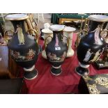 3 continental vases