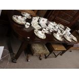 88 inch antique mah 2 leaf dining table