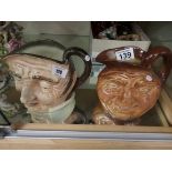 2 x doulton characture jugs