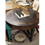 continental inlaid cantre table