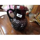 glass purple jug