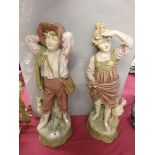 pair of royal dux figures 21inch