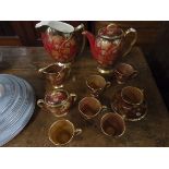 carltonware rouge coffee set