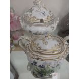 2 x spode tureens