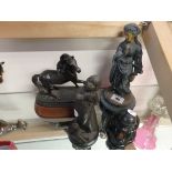 4 x metal figures