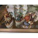 3 x goebel figures etc