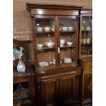 mahogany victorian glazes bookcase ( H76 x W36 x D15 inc