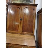 georgian oak bureau bookcase  H90 x W45 x D20