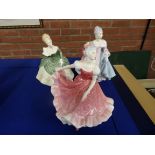 3 doulton figures