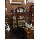 edwardian inlaid display cabinet