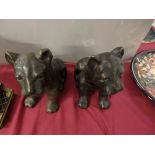 pair spelter lions