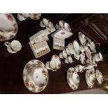 royal albert part dinner/tea service +2 boxes spoons