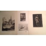 A COLLECTION OF 19TH CENTURY AND LATER BLACK AND WHITE ENGRAVINGS AND PRINTS To include A. Druniet