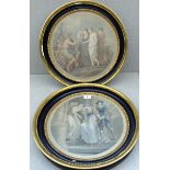 ANGELICA KAUFFMAN A pair of early 19th Century hand tinted engravings, by Ryland, contained in