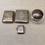 A COLLECTION OF EARLY 20TH CENTURY SILVER ITEMS To include an engraved and initialed silver