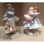 A PAIR OF ROYAL DOULTON FIGURES 'Rose Picking Apples' and 'Love'
