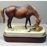 DORIS LINDNER, A ROYAL WORCESTER HORSE Titled 'The New Born ', limited edition 166/500, complete