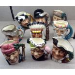 A COLLECTION OF NINE ROYAL DOULTON CHARACTER JUGS To include 'The Lumberjack' (D6610), 'Ugly
