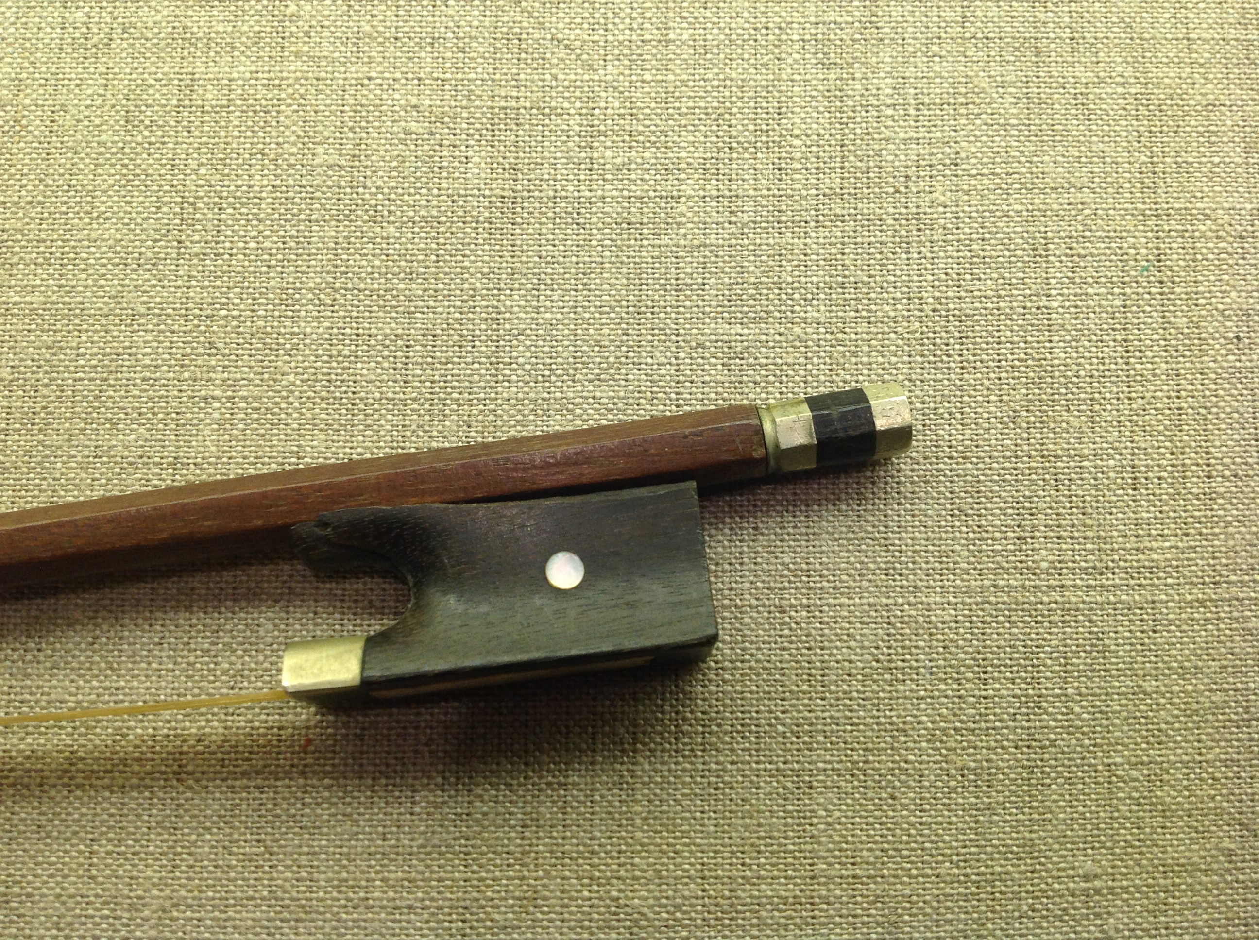 EUGÈNE NICOLAS SARTORY, 1871 - 1946 A violin bow with ebony and mother of pearl mounts, inscribed ' - Image 3 of 6