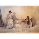 SIR WILLIAM RUSSELL FLINT, R.A., A 20TH CENTURY PRINT Titled 'Memorising Act II', limited edition of