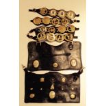 19TH CENTURY AND LATER EQUESTRIAN RELATED ITEMS To include horse leathers with brass mounts,