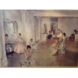 SIR WILLIAM RUSSELL FLINT, R.A., A 20TH CENTURY COLOURED PRINT Of Spanish maidens in ball gowns,