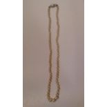 A SINGLE STRAND GRADUATED PEARL NECKLACE With a silver and pearl set clasp, marked '.925'. (l 43cm