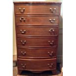 A GEORGIAN OAK CHEST  Having an arrangement of two short above three long drawers.