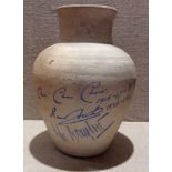 CHU CHIN CHOW, AN EARLY 20TH CENTURY POTTERY VASE One of several made on stage by a potter from