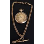 AN EARLY 20TH CENTURY REGINA WATCH COMPANY GOLD PLATED OPEN FACED POCKET WATCH Circa 1920, having