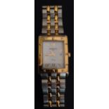 A GENTLEMEN'S RAYMOND WEIL TANGO BI-COLOUR WRIST WATCH In stainless steel and gold, having white