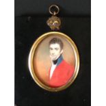 JOHN COX DILLMAN ENGLEHEART, 1784 - 1862, AN OVAL PORTRAIT MINIATURE Of General Edward Shulman, 1778