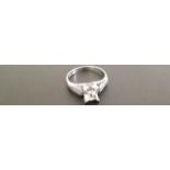 A PLATINUM RING SET WITH A 0.26CT SOLITAIRE DIAMOND (size K) (5851/BG1278393/1)
