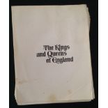 THE KINGS AND QUEENS OF ENGLAND, A STERLING SILVER PROOF COIN SET By John Pinches, containing