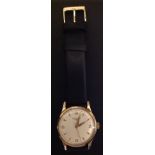 LONGINES, A CLASSIC 9CT GOLD CASED GENTLEMEN'S WRISTWATCH  From the mid 1940's, with adjustable 16