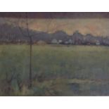 AN EARLY 20TH CENTURY OIL ON CANVAS Landscape, impressionist style of an Autumnal tree in