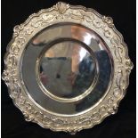 C.J. VANDER LTD, A PAIR OF 20TH CENTURY HALLMARKED SILVER CIRCULAR SERVING TRAYS Having a