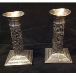 GEORGE EDWARD & SONS, GLASGOW, 1899, A PAIR OF LATE 19TH/EARLY 20TH CENTURY CHINESE SILVER