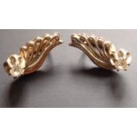 A PAIR OF RUSSIAN HALLMARKED 14CT TWO COLOUR GOLD AND DIAMOND EARRINGS The base set with a brilliant