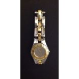 BAUME & MERCIER, LINEA, A STAINLESS STEEL AND GOLD PLATED LADIES' WRISTWATCH  Having gilt chapter