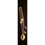 AN 18CT TWO COLOUR GOLD AND DIAMOND 'SALVINI' PENDANT NECKLACE The white gold chain with a