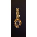 RADO DIASTAR, A LADIES' GOLD PLATED WATCH With a diamond dial. (5912/15173/1)