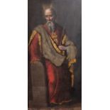 A 18TH CENTURY GERMAN SCHOOL OIL ON PANEL Moses. (91cm x 180cm) Condition: good