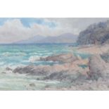 ALBERT STEVENS, R.A., 1863 - 1925, WATERCOLOUR Titled 'Sea at the Esterelles Cannes', Continental