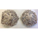 A LATE 19TH/EARLY 20TH CENTURY HALLMARKED SILVER NURSES' BUCKLE The pierced decoration depicting a