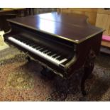 CRAMER, LONDON, A LATE 19TH/EARLY 20TH CENTURY MAHOGANY CASED BOUDOIR PIANO With brass banding in